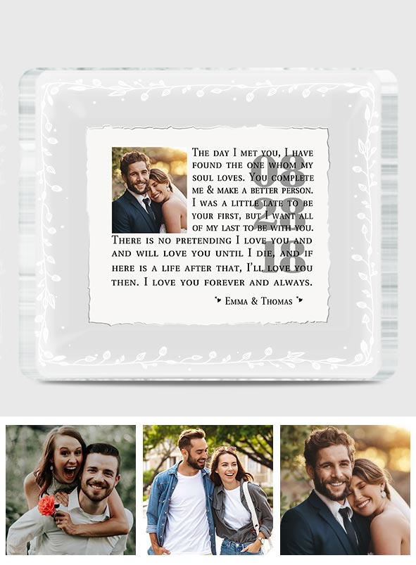 I Love You - Personalized Couple Custom Shaped Acrylic Plaque