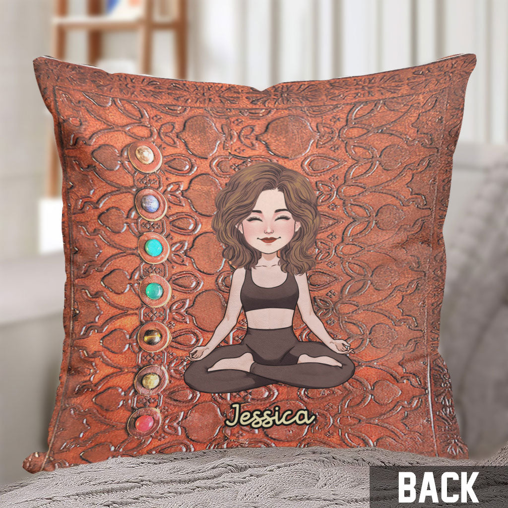 Namaste - Personalized Yoga Throw Pillow