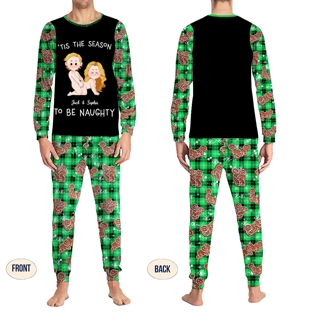 Tis The Season To Be Naughty - Personalized Couple Pajamas Set