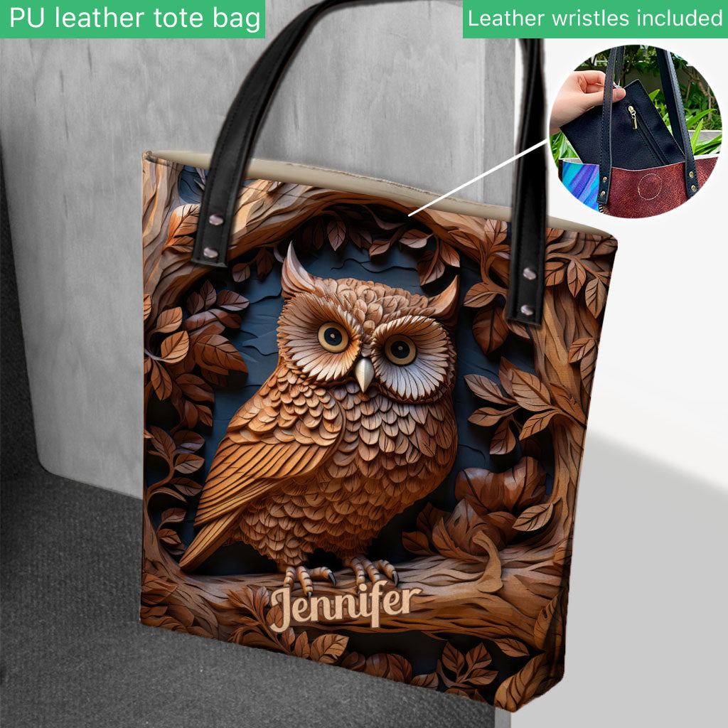 Just A Girl Who Loves Owls - Personalized Owl Tote Bag