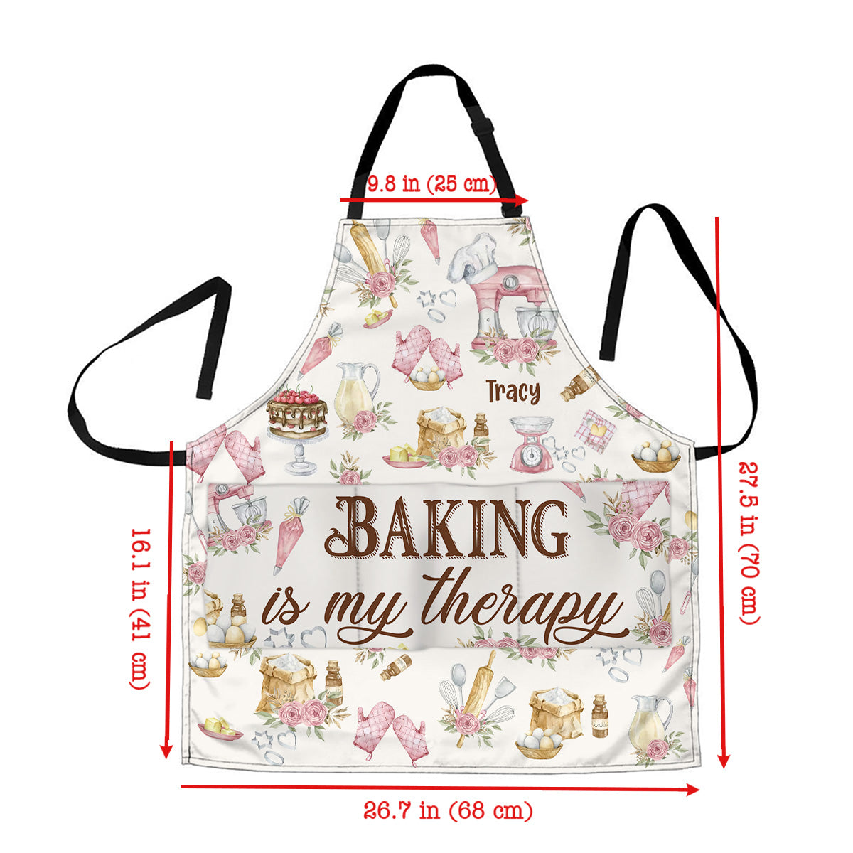 Baking Is My Therapy - Personalized Baking Apron