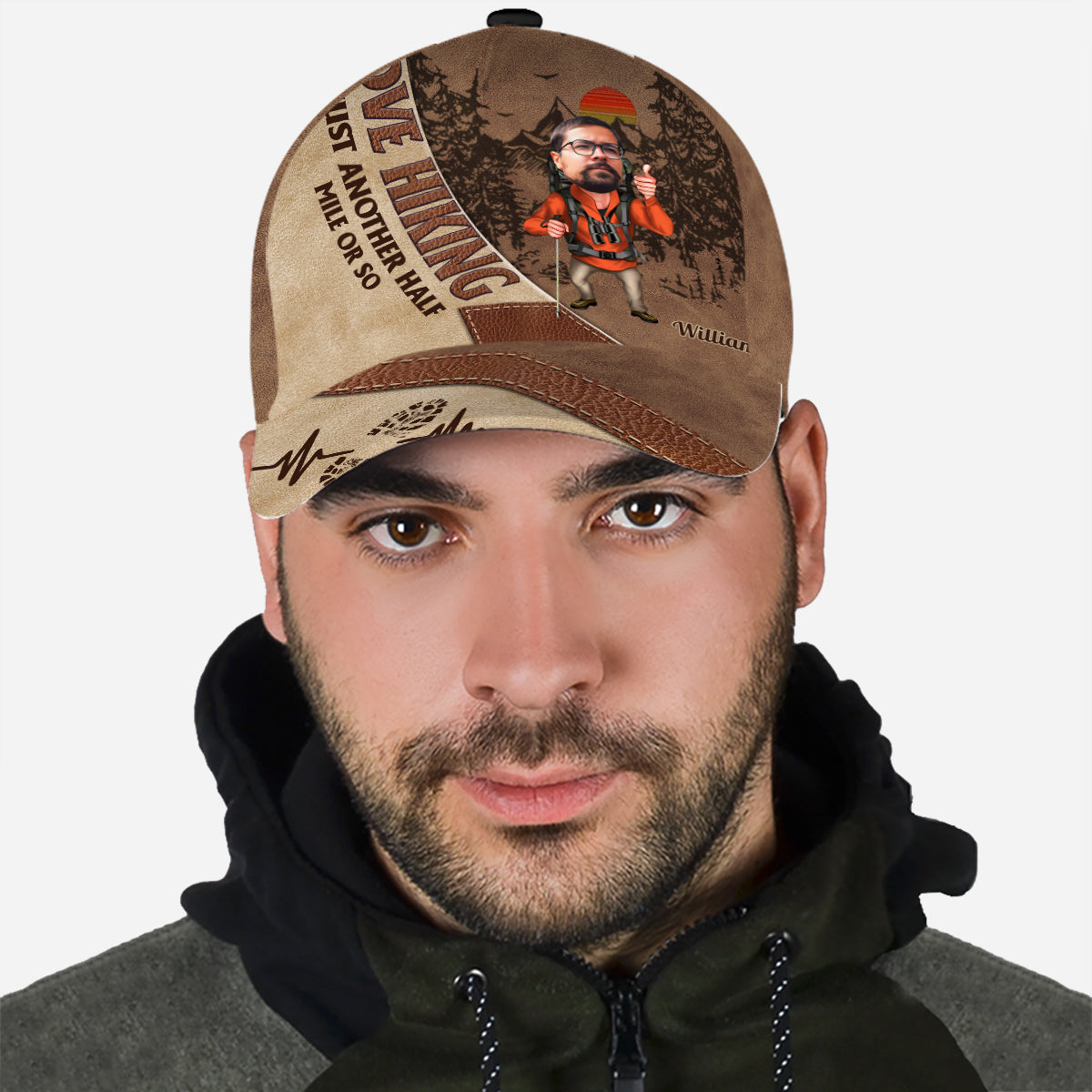 Just Another Half Mile Or So - Personalized Hiking Classic Cap