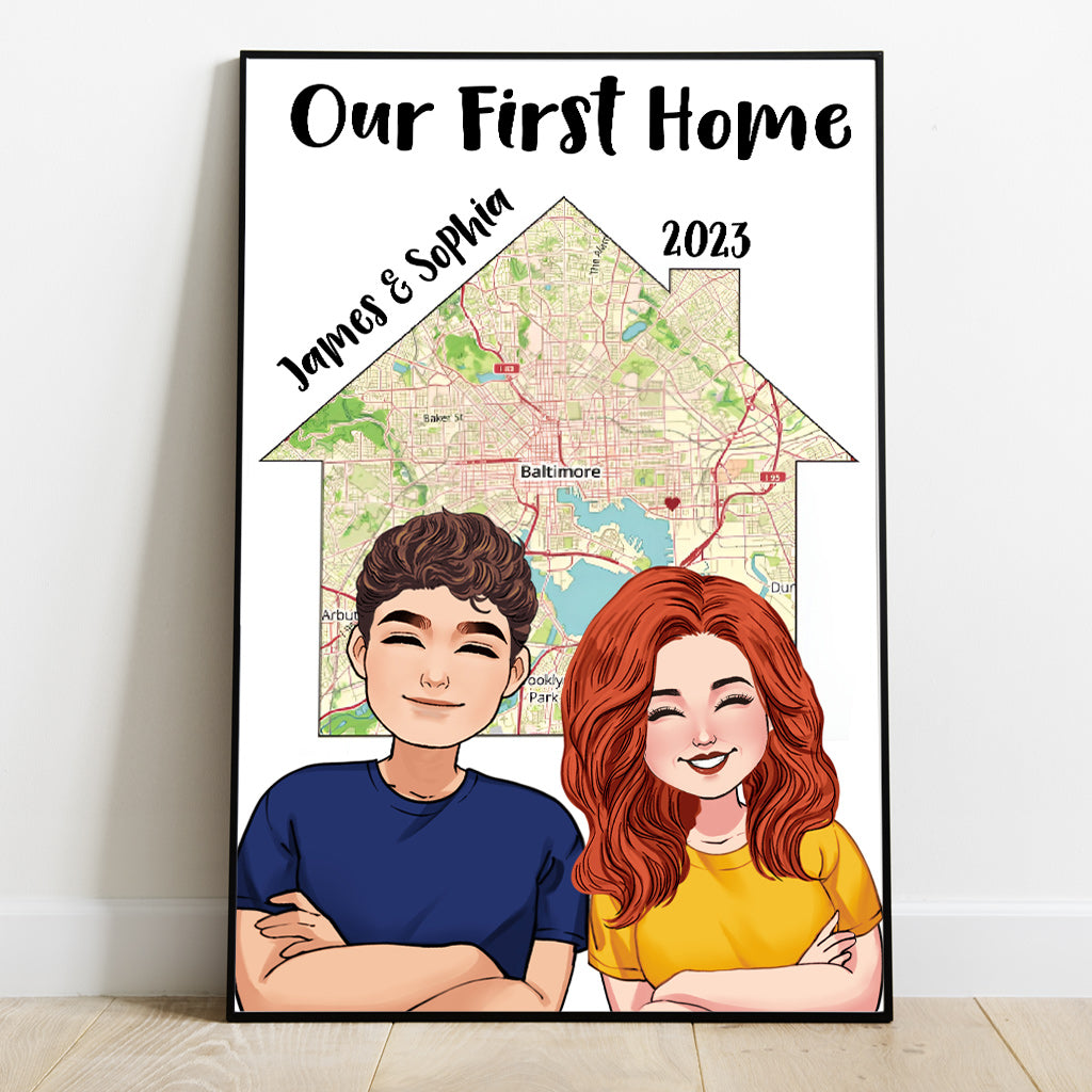 Where Are We? - Personalized Housewarming Canvas And Poster