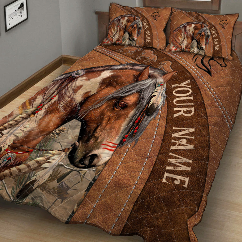 Love Horses - Personalized Horse Quilt Set