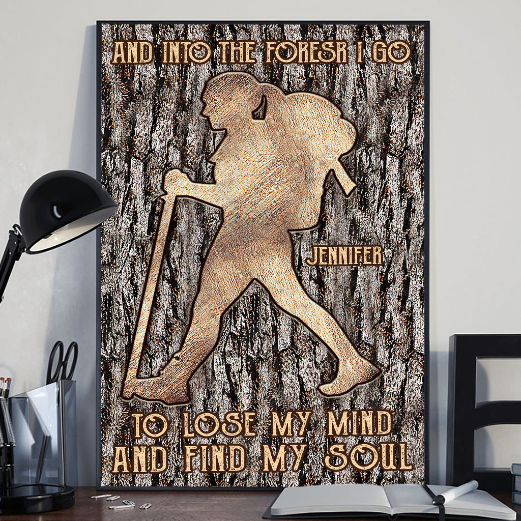 Into The Forest I Go - Personalized Hiking Canvas And Poster