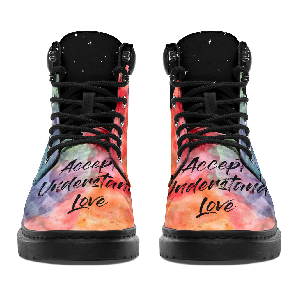 Accept Understand Love Autism Awareness All Season Boots 0622