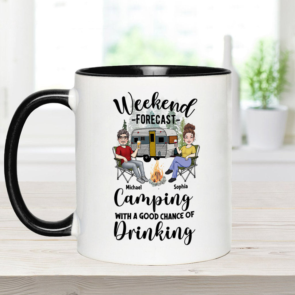 Weekend Forecast - Personalized Camping Accent Mug