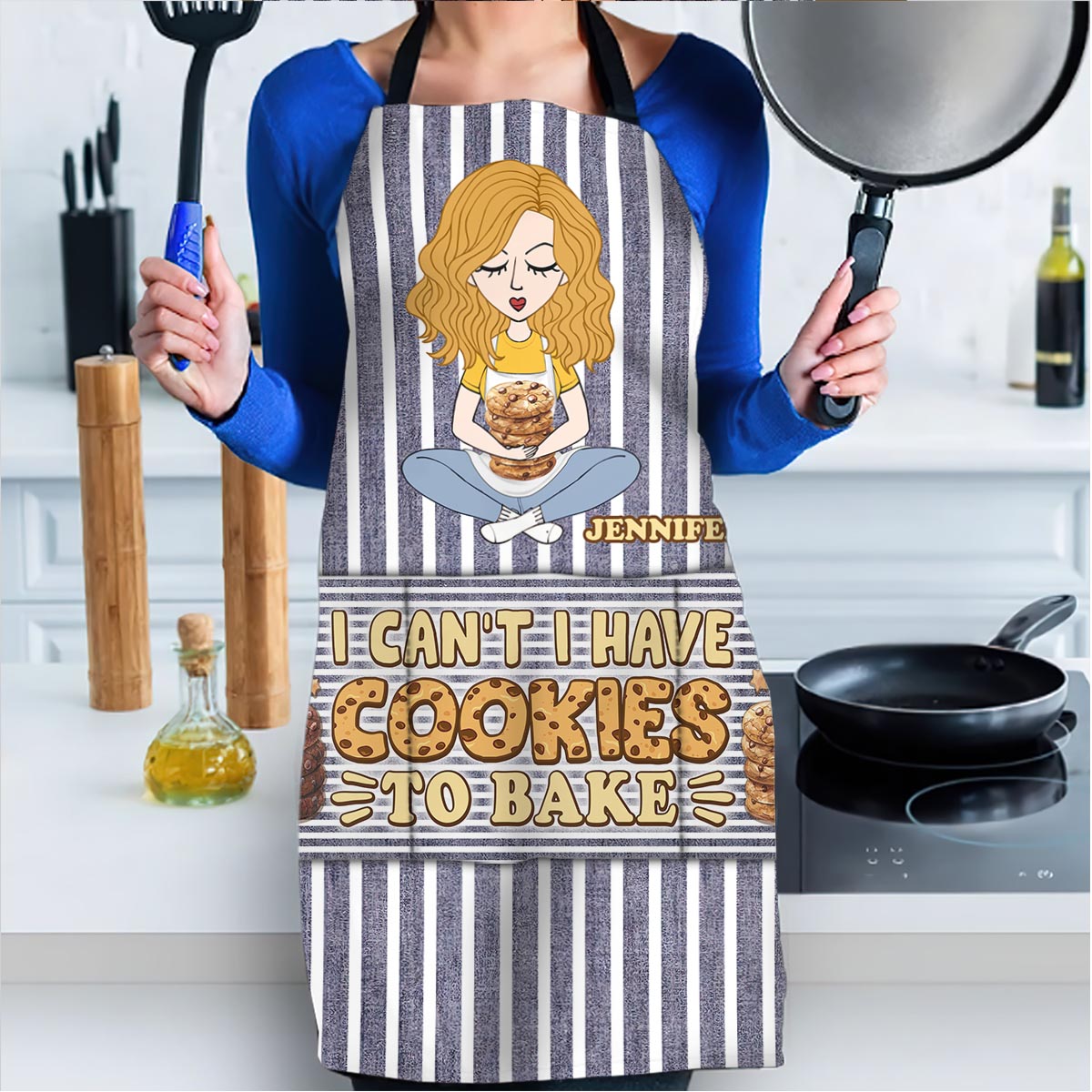 I Can't I Have Cookies To Bake - Personalized Baking Apron