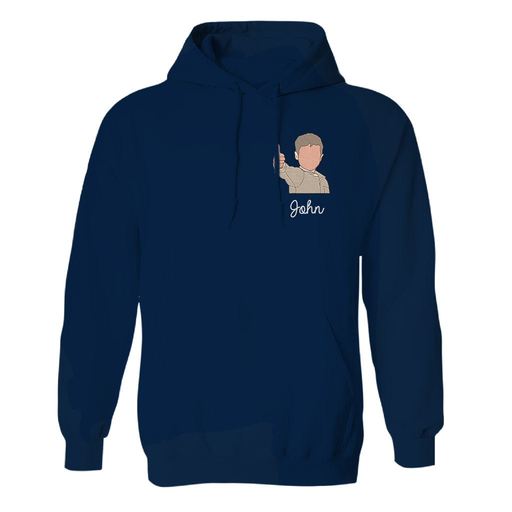 Custom 2D Photo - Personalized Kid Embroidered Hoodie