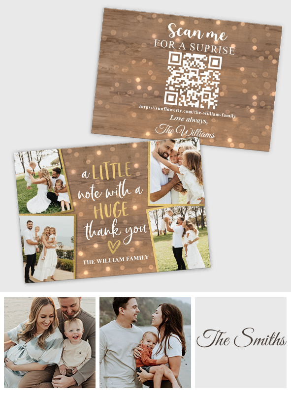 A Little Note - Personalized QR Greeting Card