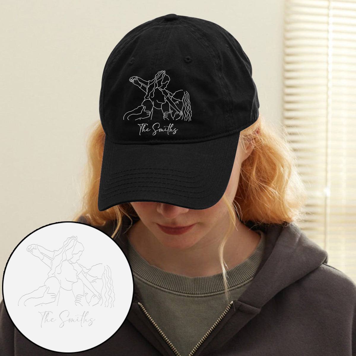 Custom Photo - Personalized Family Embroidered Classic Cap