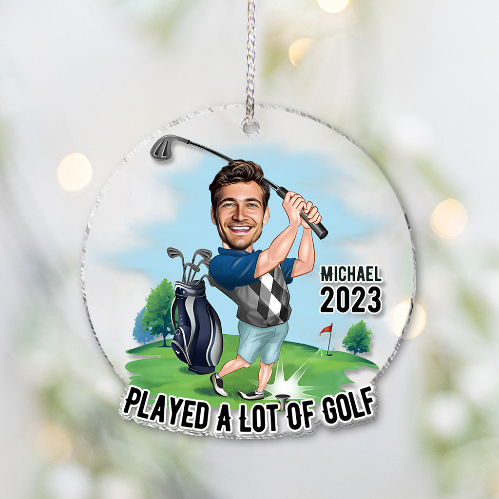 Photo Inserted Funny Golfer - Personalized Golf Transparent Ornament