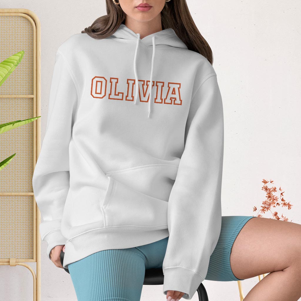 Custom Name - Personalized Bestie Embroidered Hoodie