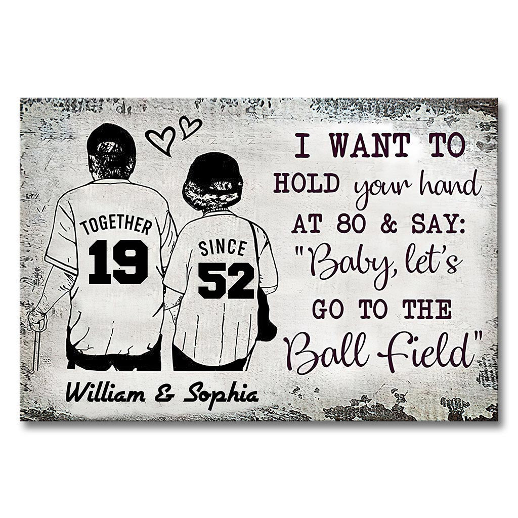 Baseball Together Since - Personalized Baseball Canvas And Poster