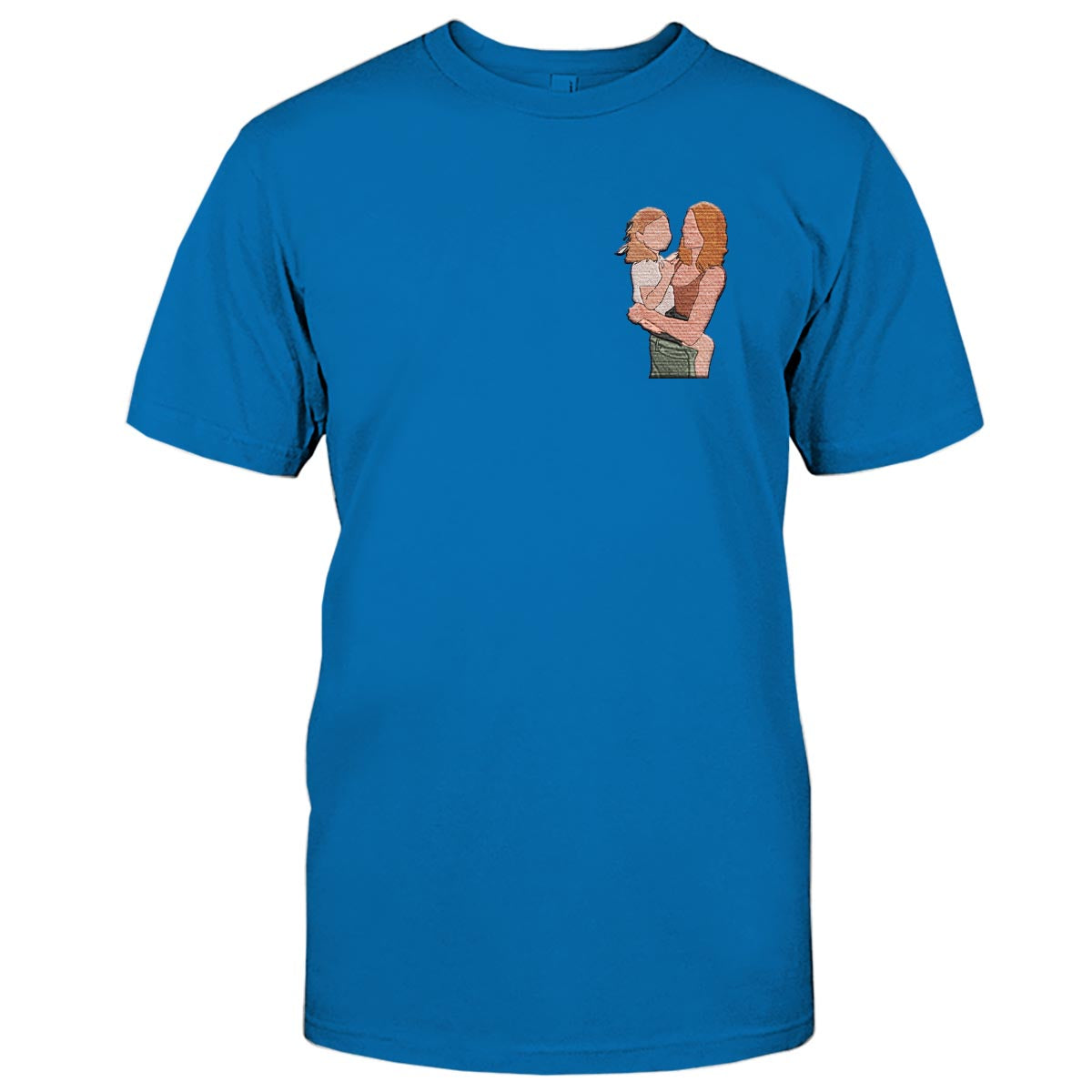 Custom 2D Photo - Personalized Aunt Embroidered T-shirt