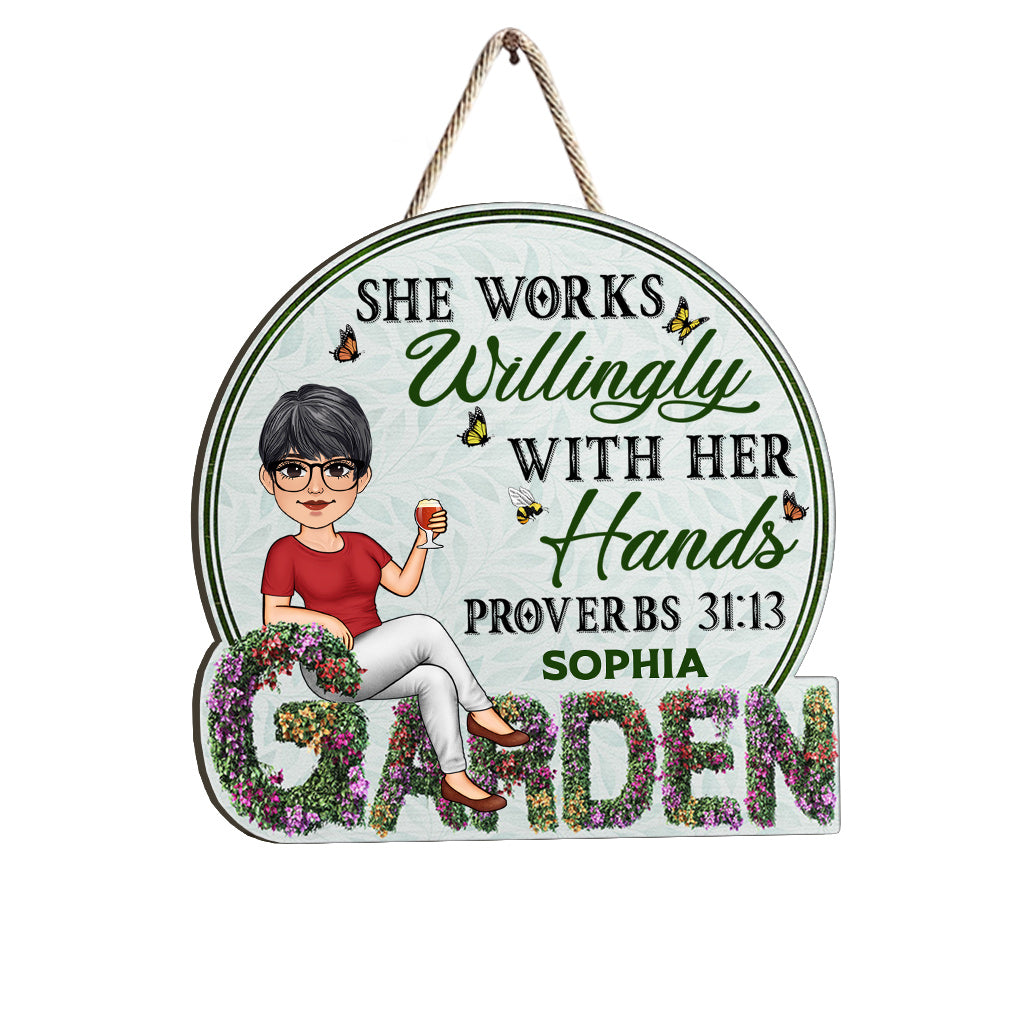 Beware Of Crazy Plant Lady - Personalized Gardening Wood Sign