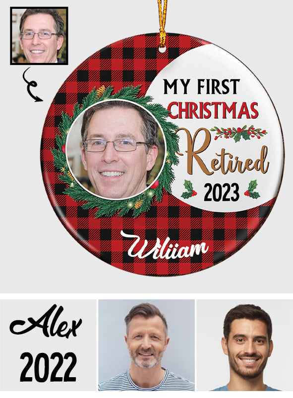 First Christmas Retired - Personalized Retired Ornament