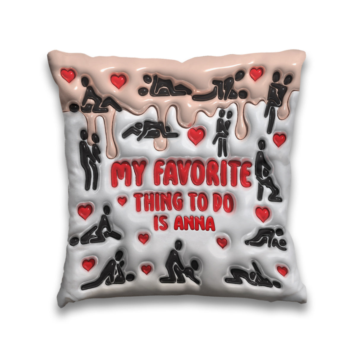 My Favorite Thing To Do Is You - Personalized Couple Throw Pillow