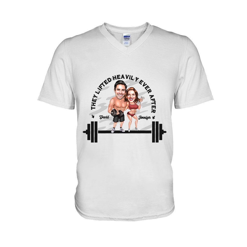 They Lifted Heavily Ever After - Personalized Fitness T-shirt And Hoodie