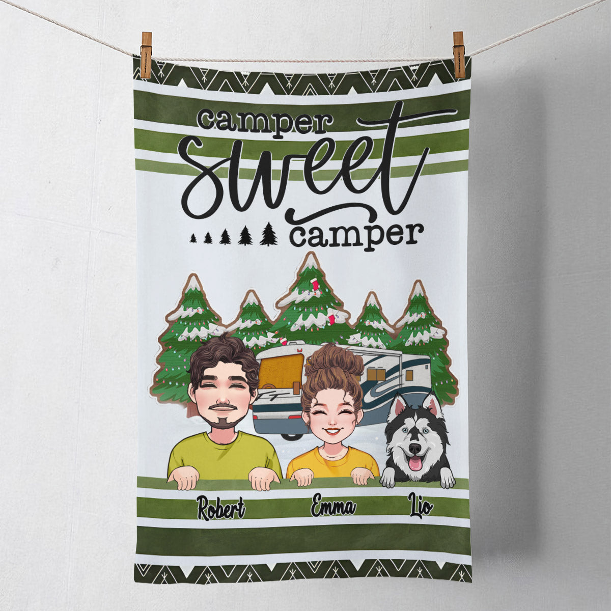 Camper Sweet Camper - Personalized Camping Towel