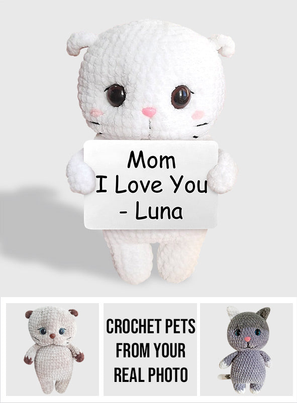 Crochet Pets From Real Photo - Gift for cat lovers, dog lover, cat lover - Personalized Hand Knitted Figurine