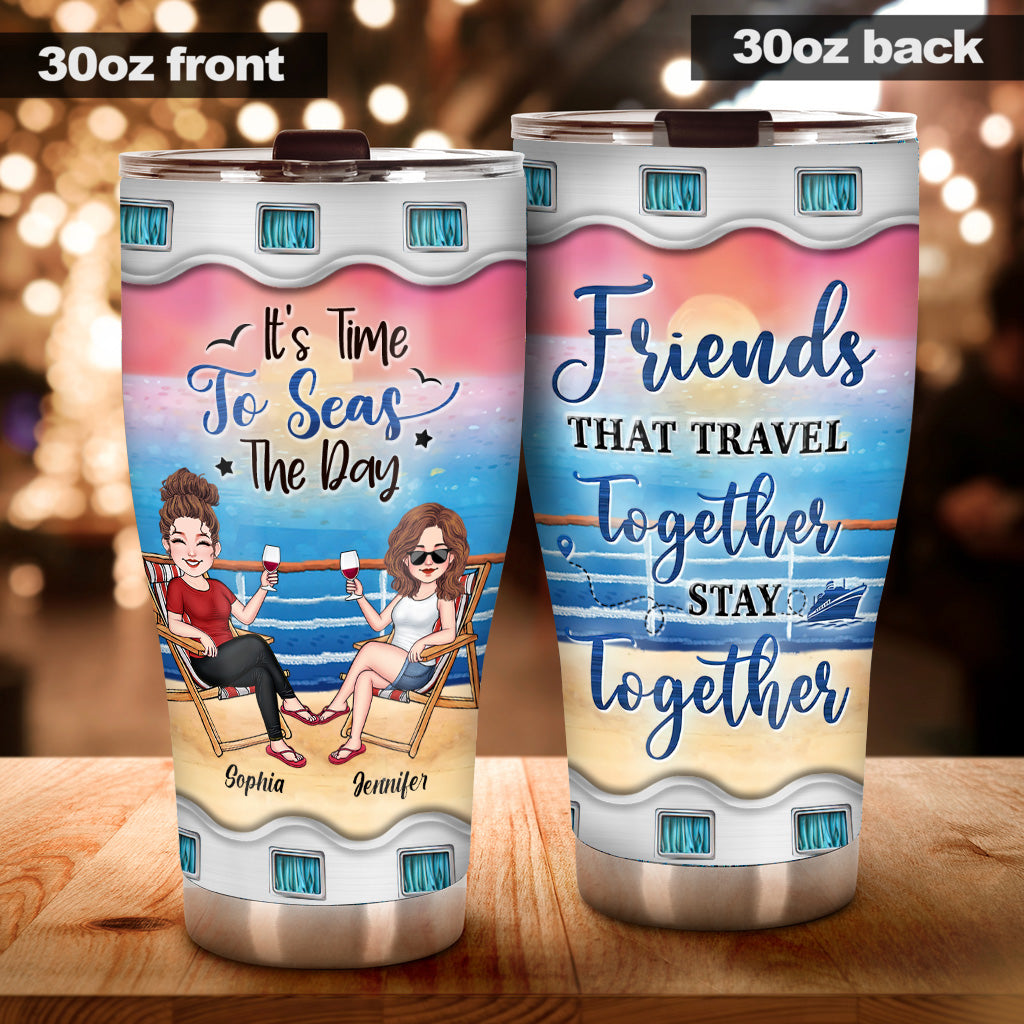 Time To Seas The Day - Personalized Cruising Tumbler