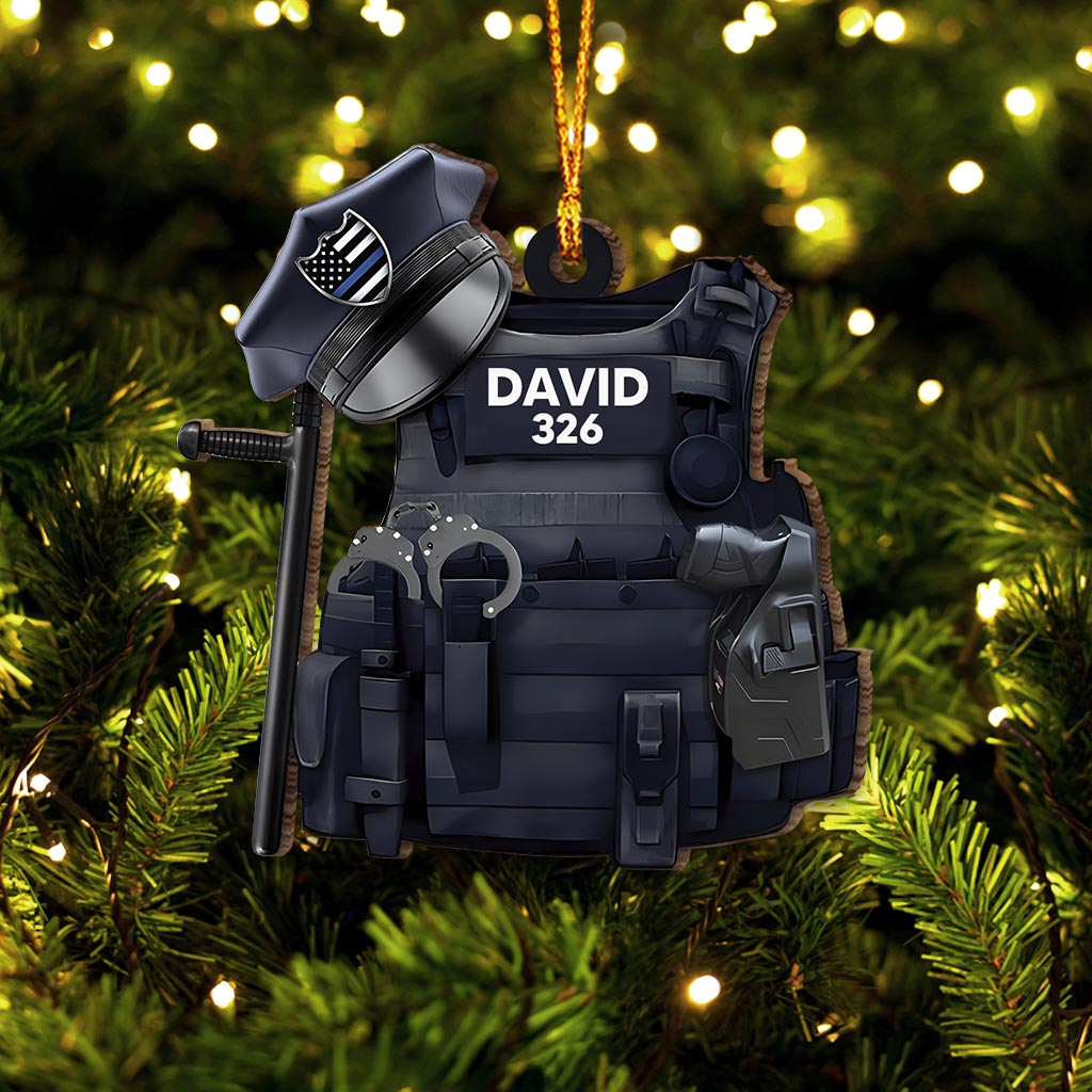 Police Vest - Personalized Police Officer Ornament