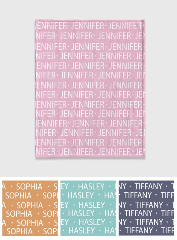 Custom Name Pattern - Gift for granddaughter - Personalized Blanket