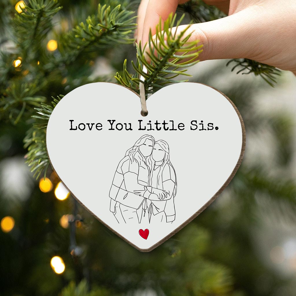 Love You Lil Sis - Personalized Sister Ornament