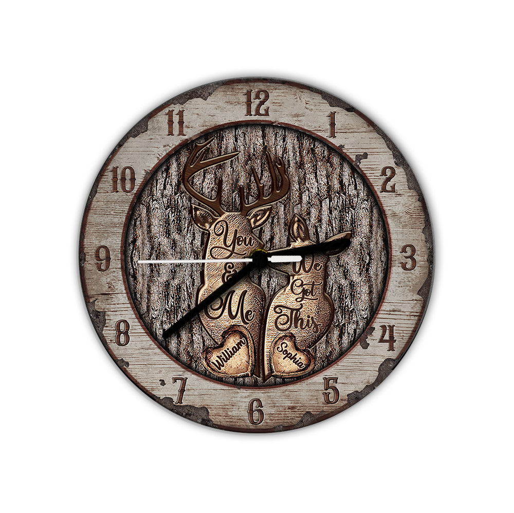 You & Me We Got This - Personalized Couple Wall Clock