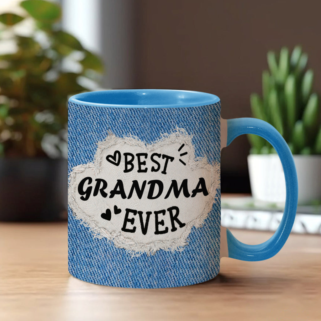 Best Grandma / Mom Ever - Personalized Grandma Accent Mug