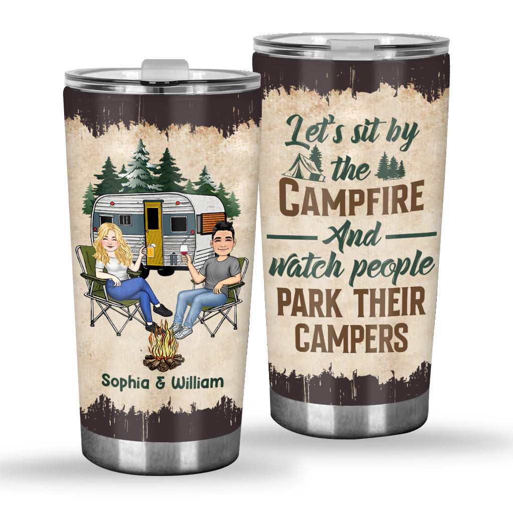 Life Is Better at The Campsite RV 20oz Painted Tumbler - Camp More/Stress Less