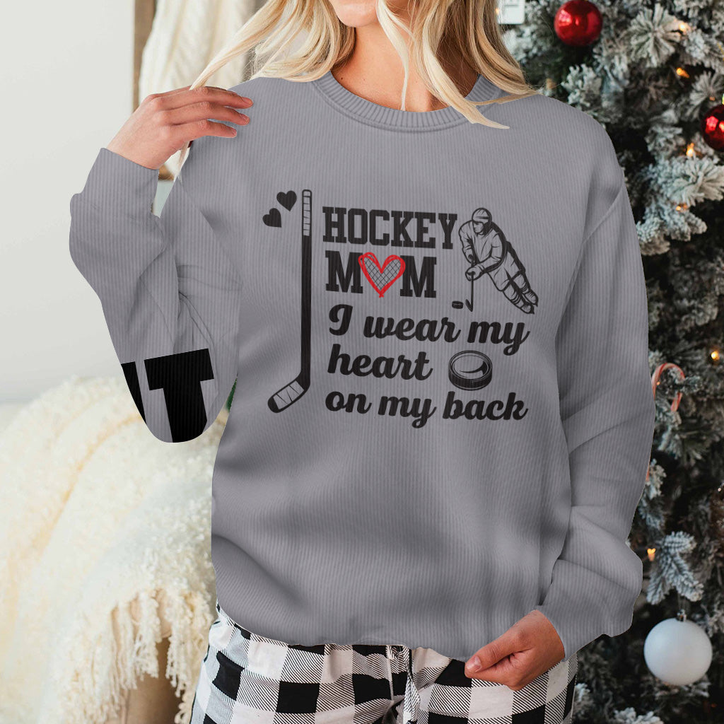 Hockey Mom - Personalized Hockey Ugly Sweater