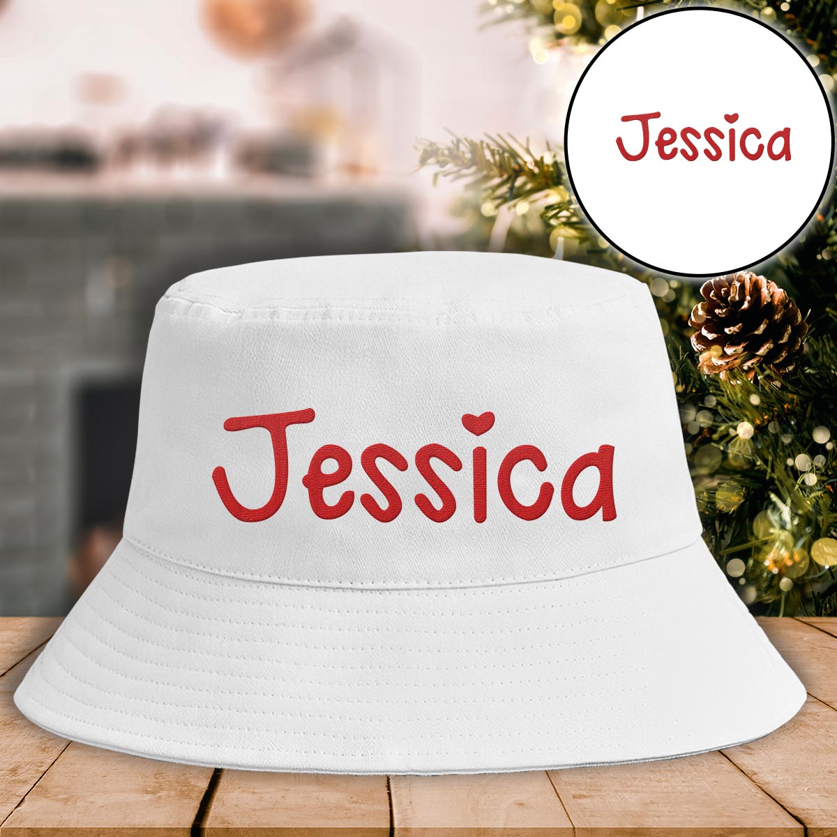 Custom Name - Personalized Sibling Embroidered Bucket Hat