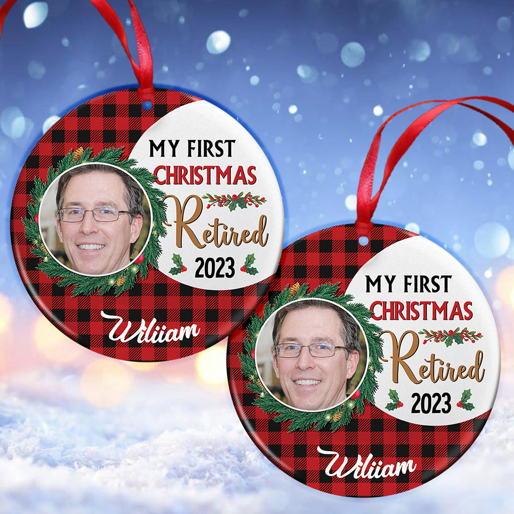 First Christmas Retired - Personalized Retired Ornament