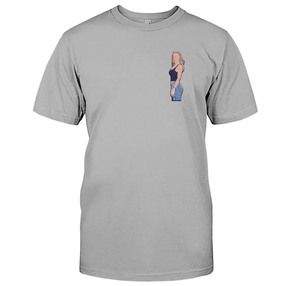 Custom 2D Photo - Personalized Daughter Embroidered T-shirt