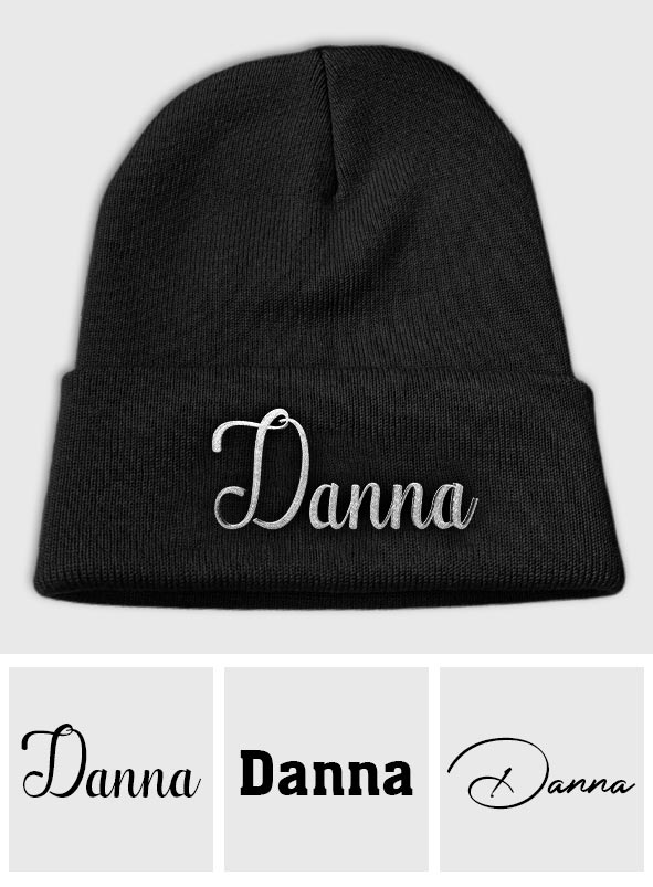 Custom Name - Personalized Step Mom Embroidered Beanie