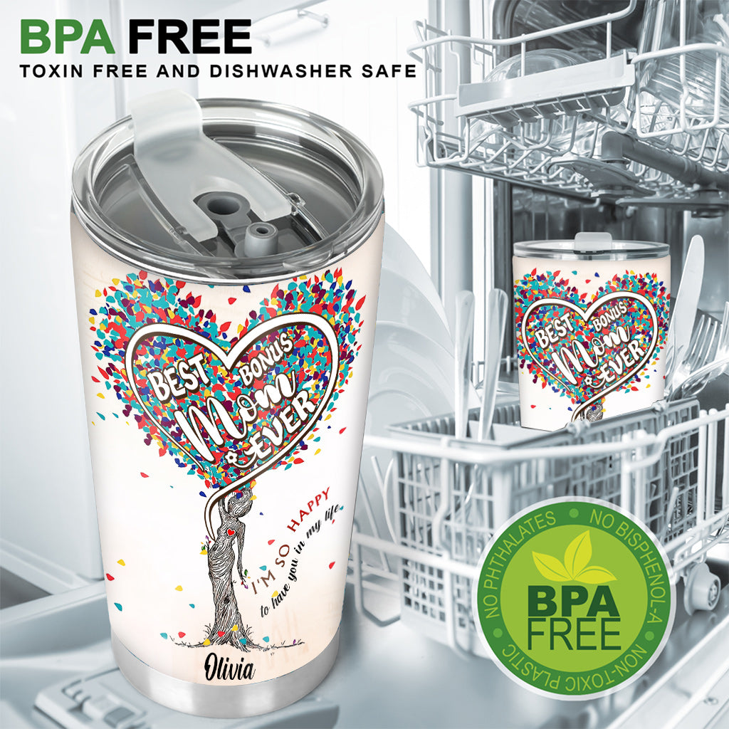 To My Bonus Mom - Gift for Step Mom - Personalized Tumbler