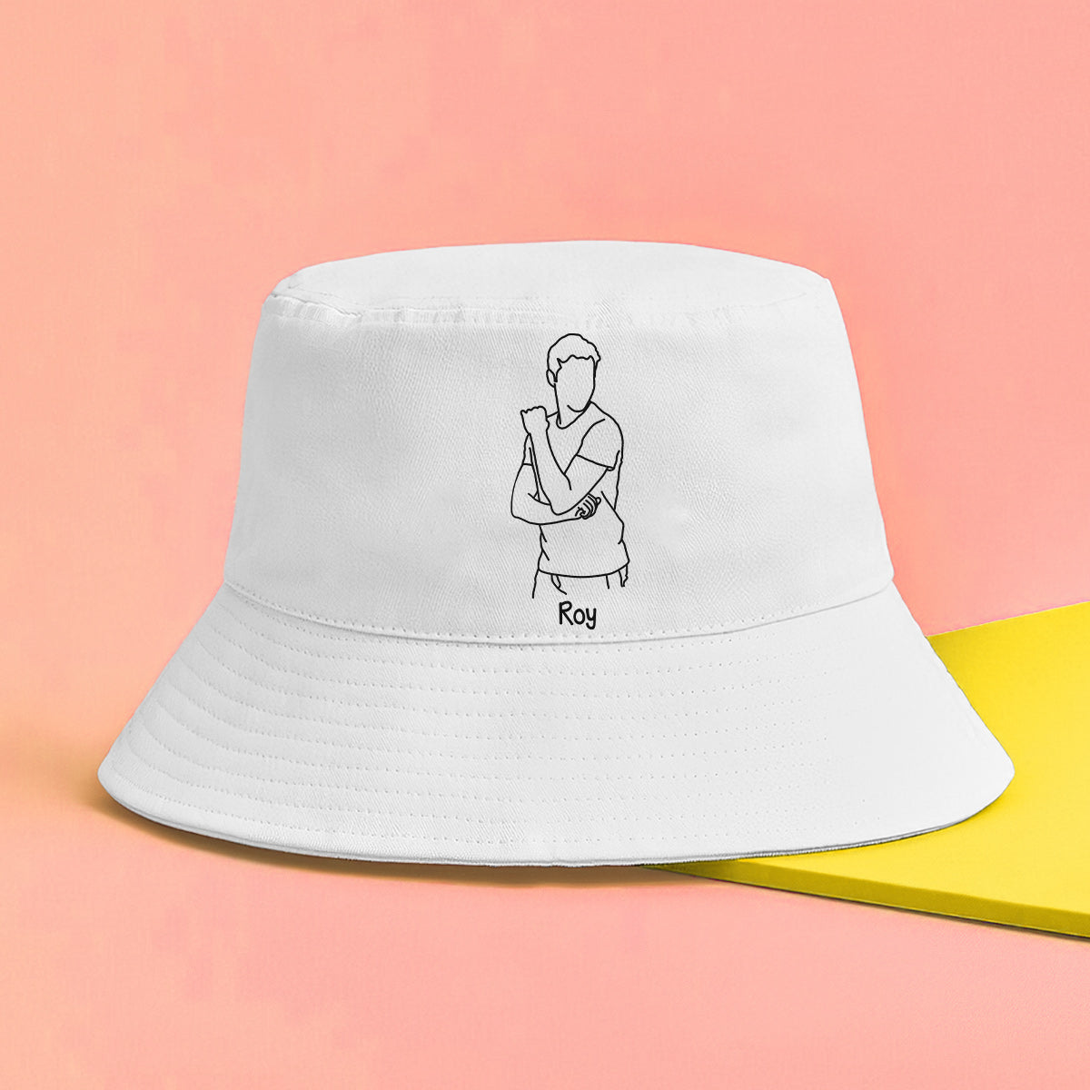 Custom Photo - Personalized grandson Embroidered Bucket Hat