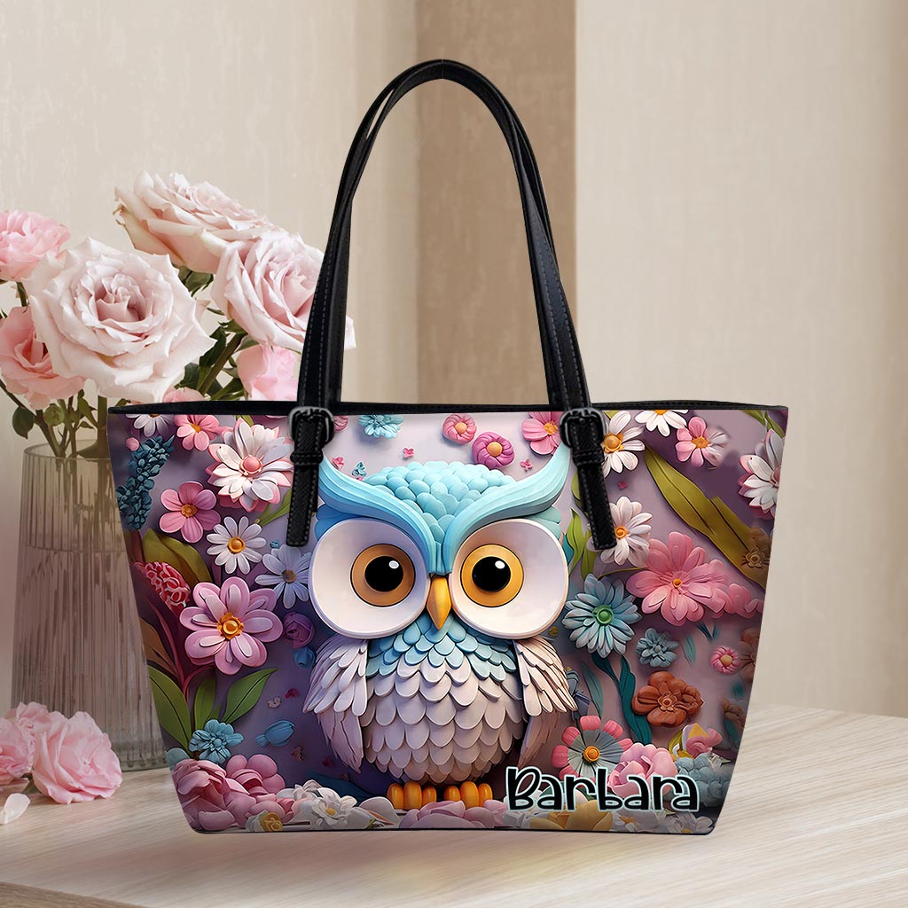 Cool Owl - Personalized Owl Leather Bag