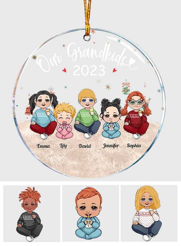 My Grandkids - Personalized Grandma Transparent Ornament