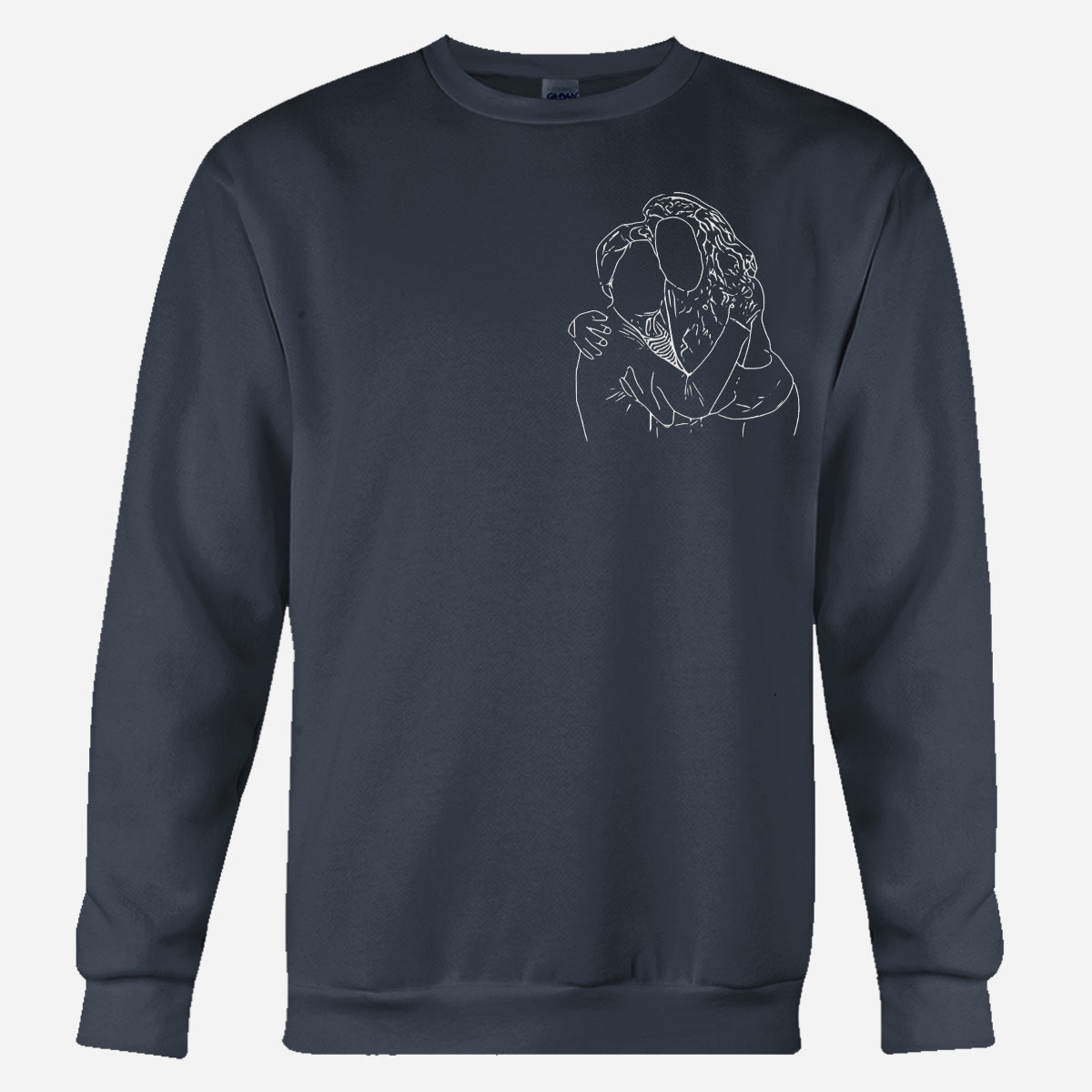 Custom Line Art - Personalized Grandma Embroidered Sweater