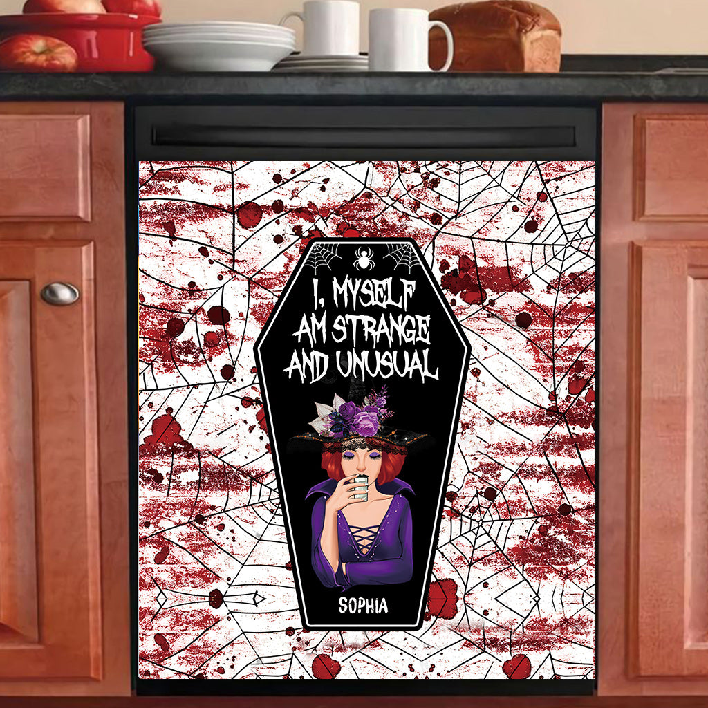 I Myself Am Strange and Unusual - Personalized Witch Dishwasher Cover