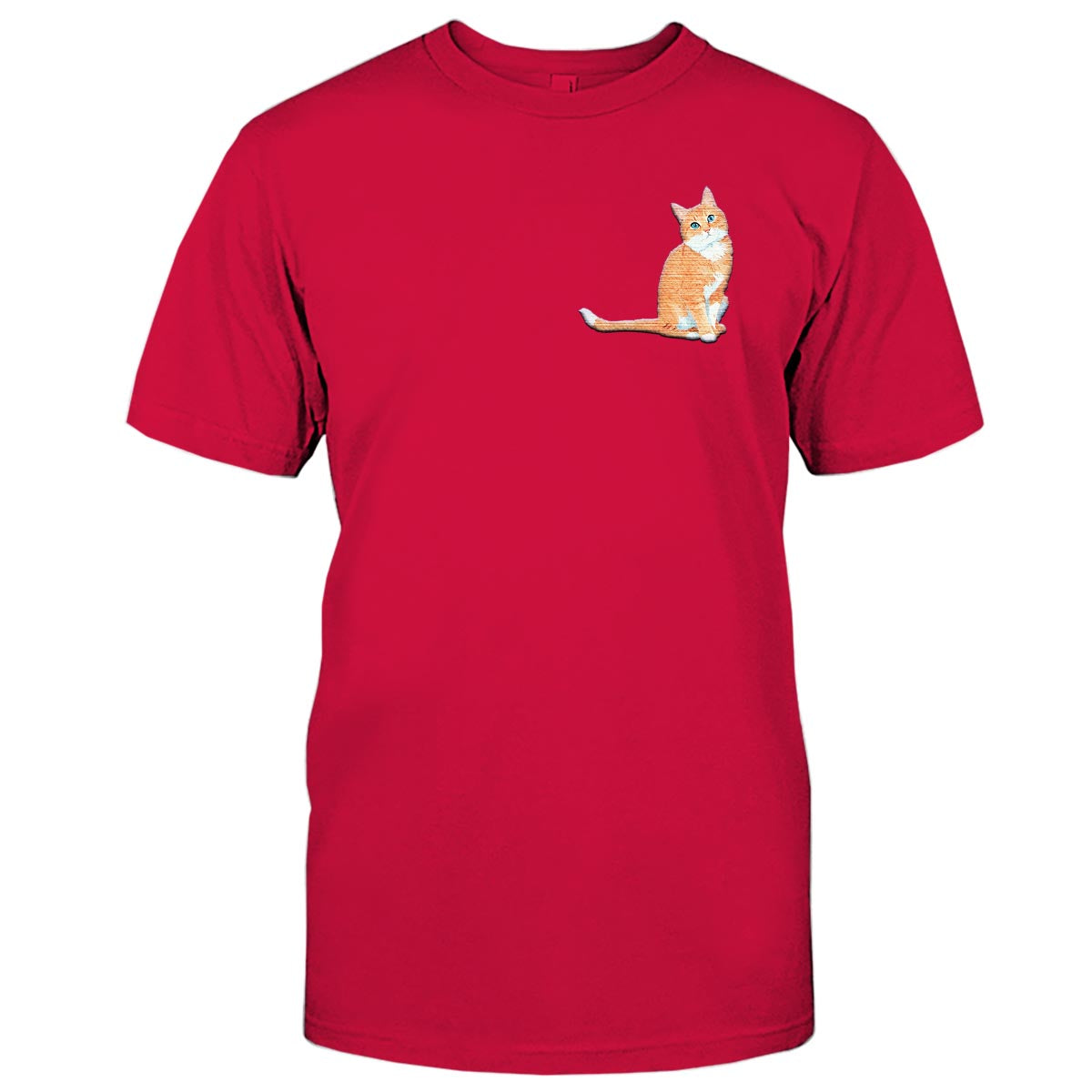 Custom 2D Photo - Personalized Cat Embroidered T-shirt