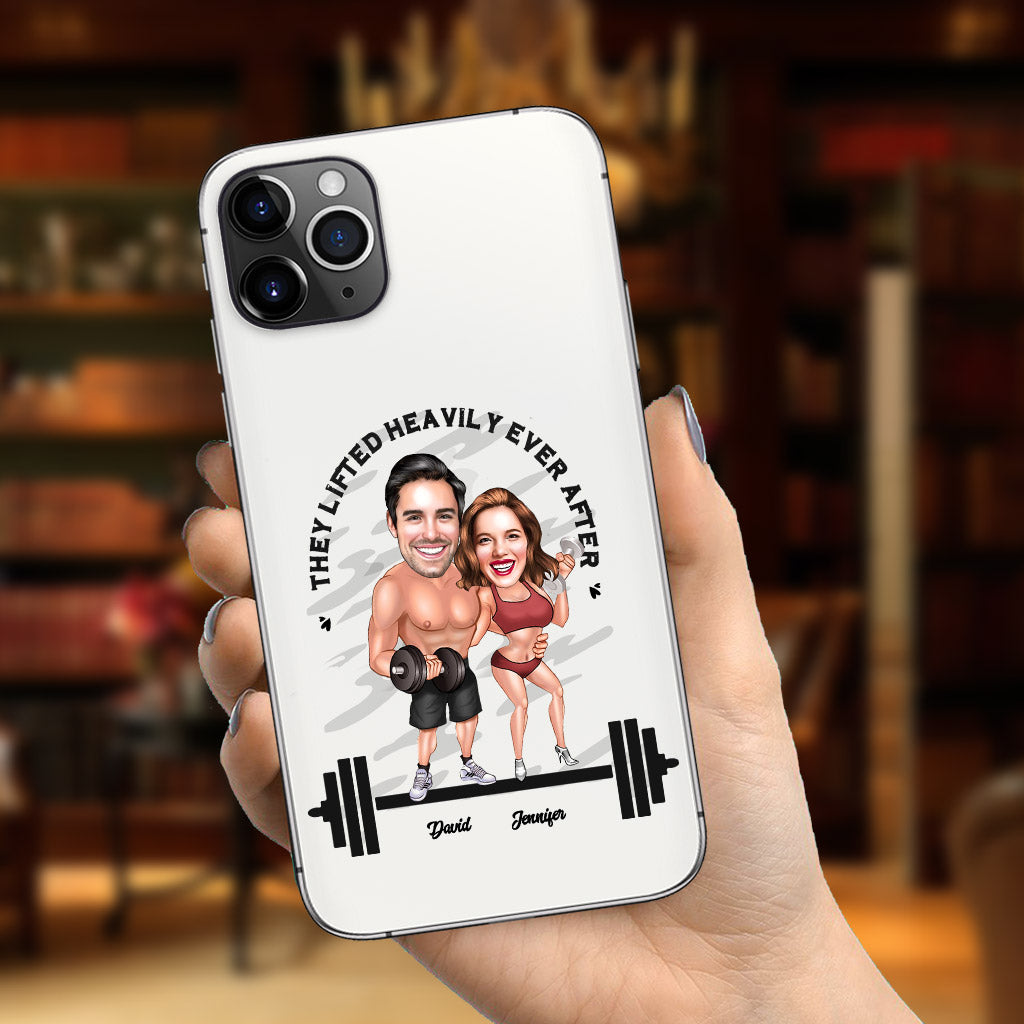 They Lifted Heavily Ever After - Personalized Fitness Clear Phone Case