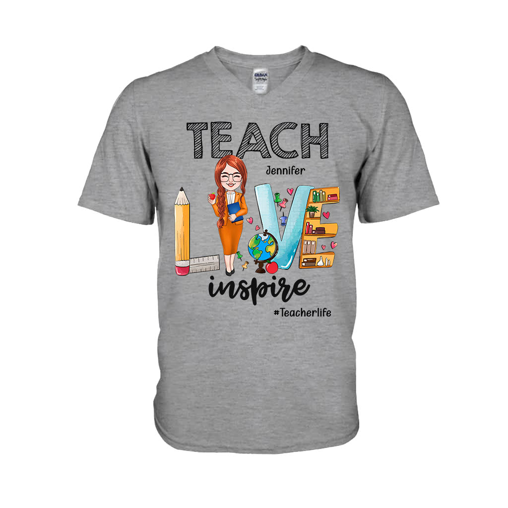 Teach Love Inspire - Personalized Teacher T-shirt & Hoodie