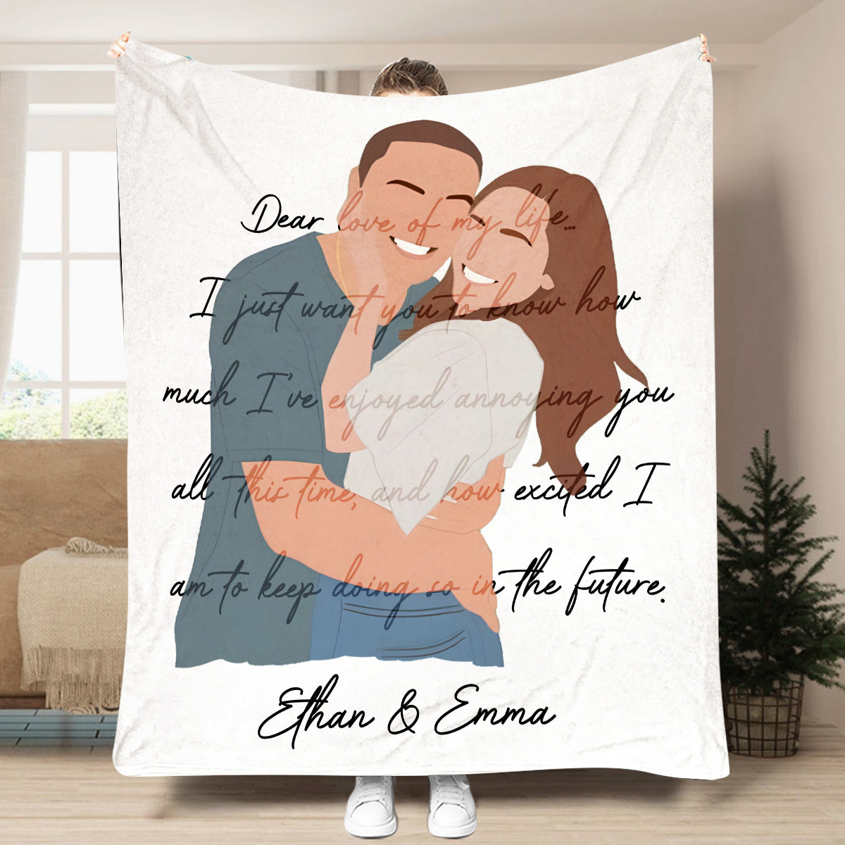 You Are By Far My Favorite - gift for girlfriend, wife, boyfriend, husband - Personalized Blanket