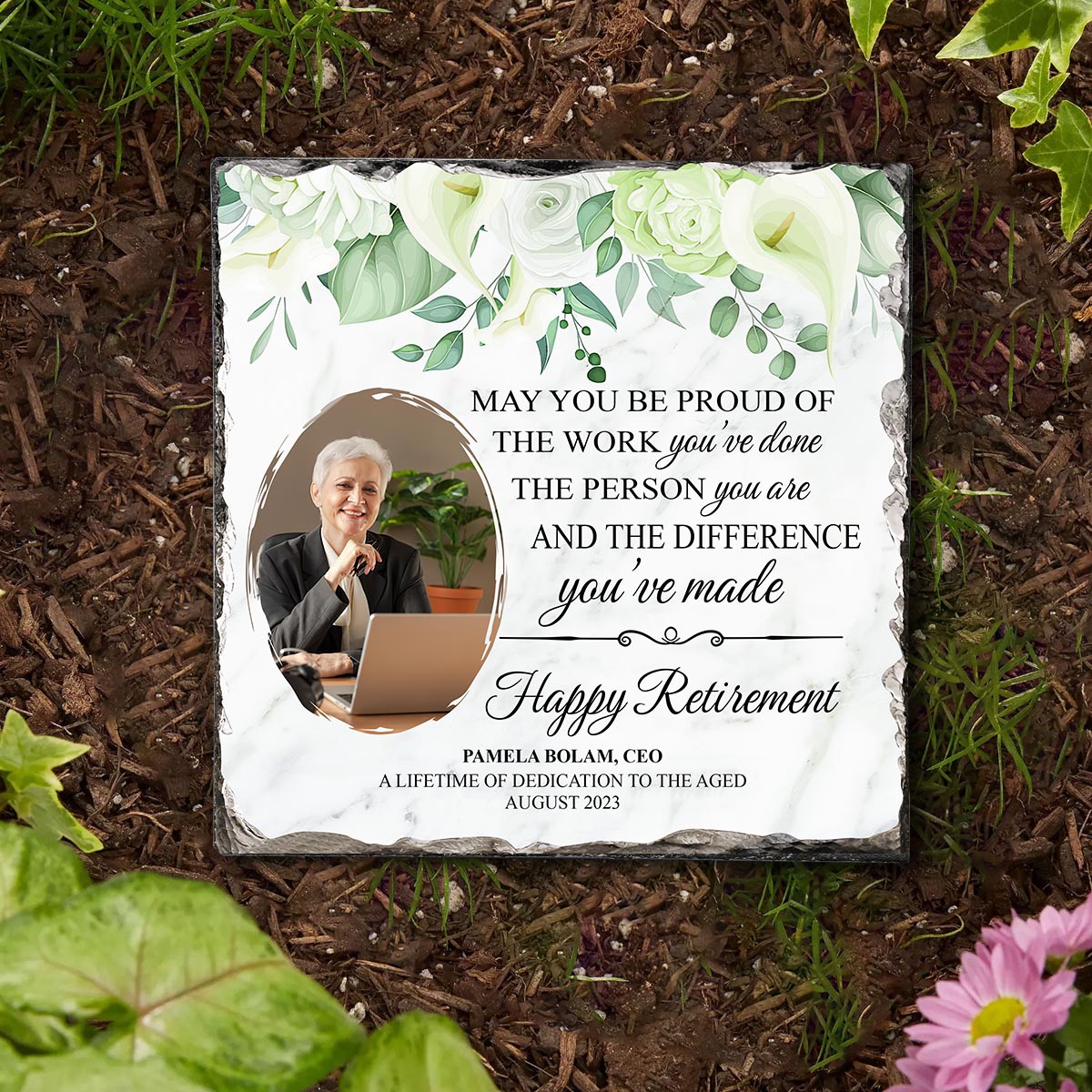 May You Be Proud - Personalized Retired Square Shaped Stone