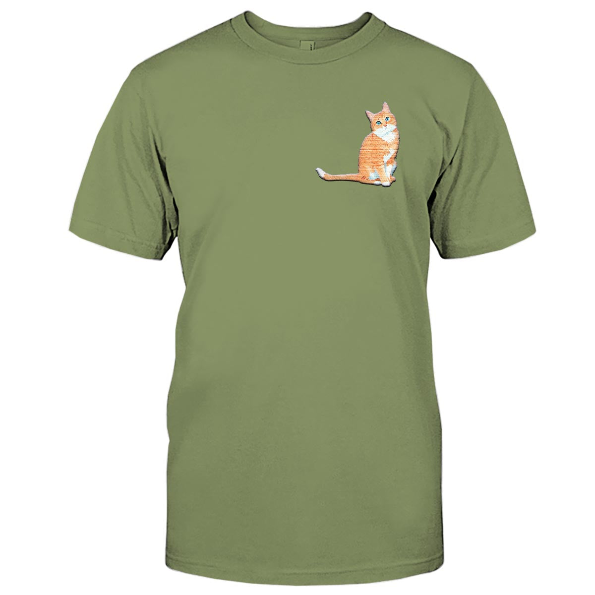 Custom 2D Photo - Personalized Cat Embroidered T-shirt