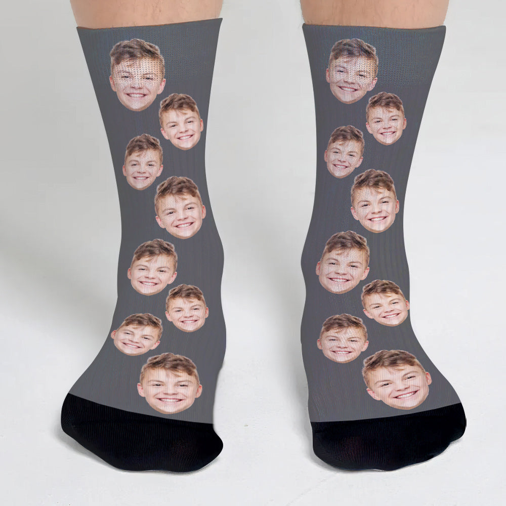 Custom Face - Personalized grandson Socks